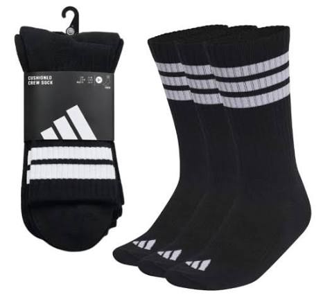 Medias Clásicas 3 Rayas Acolchadas Paquete de 3 Pares-KC9641